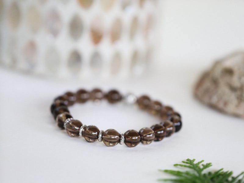 Earth tone natural stone beaded bracelet