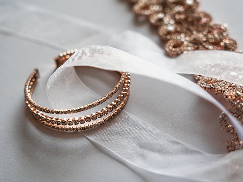 Gold and crystal statement bracelet